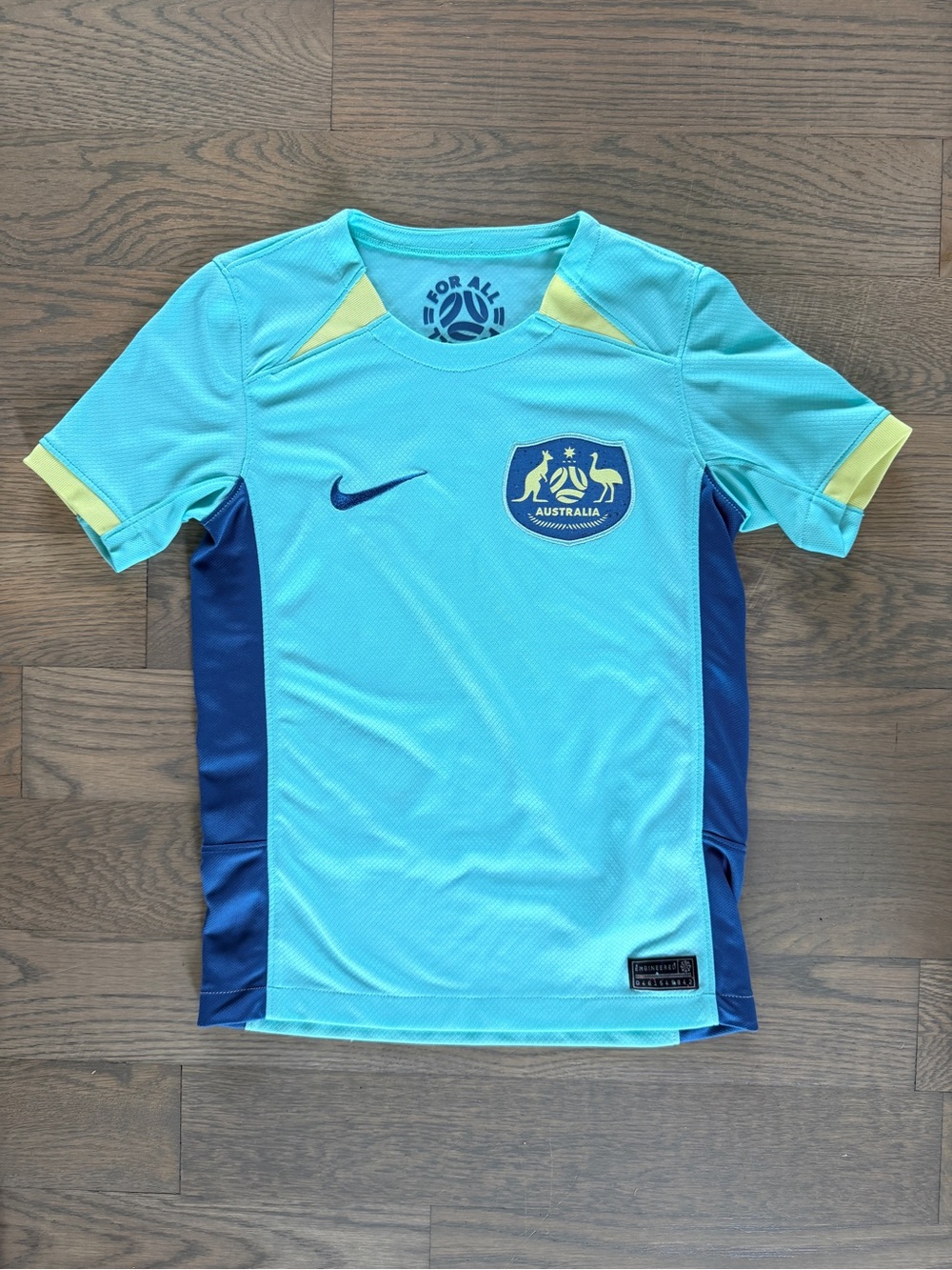 Nike Australia Girls' Light Teal Soccer Jersey